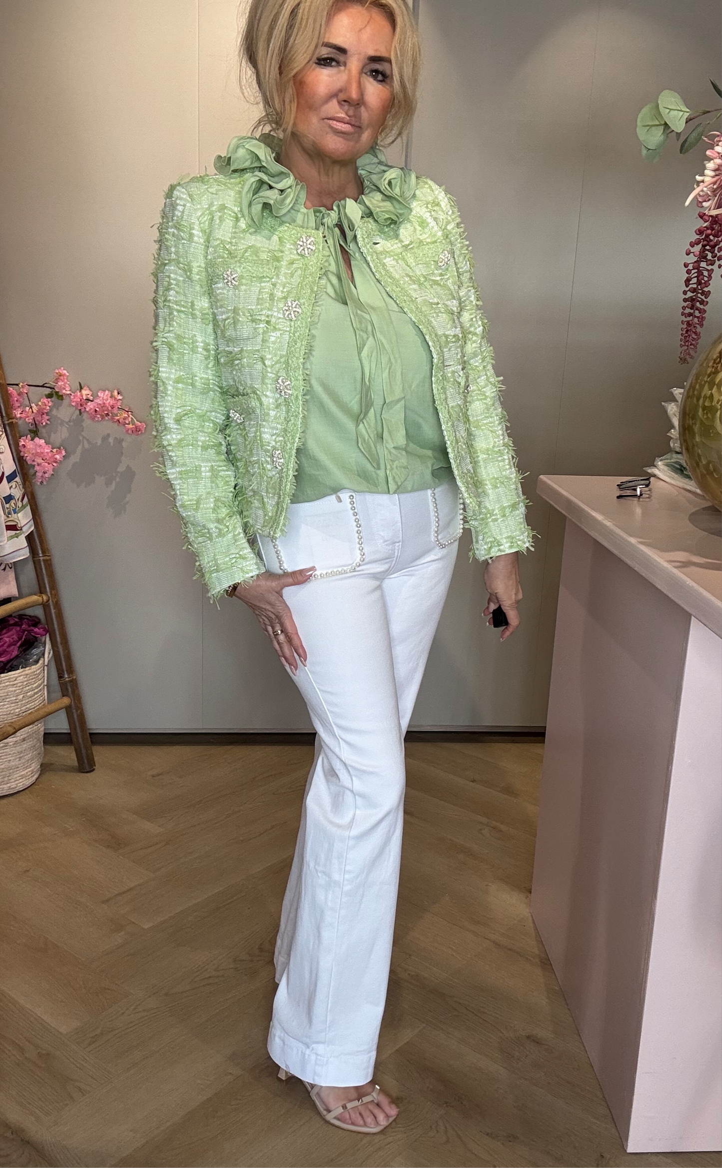 Broek Jeans Pearl White