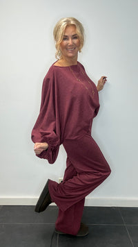 2 Delige set Comfy Balloon Burgundy