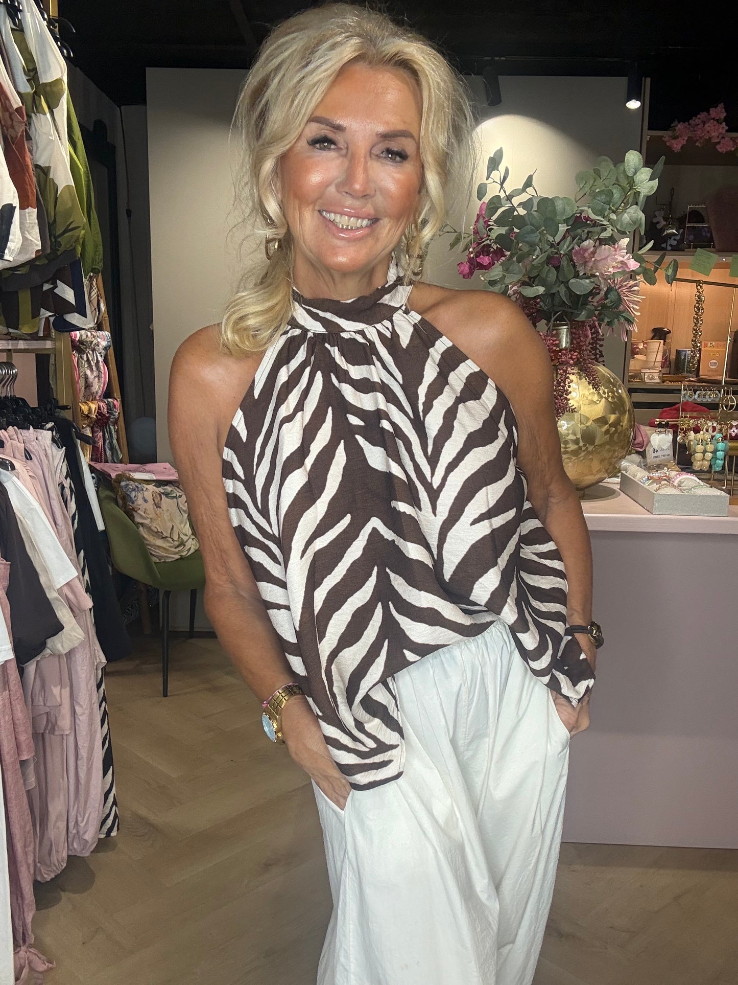 Haltertop Zebra Brun 🤎