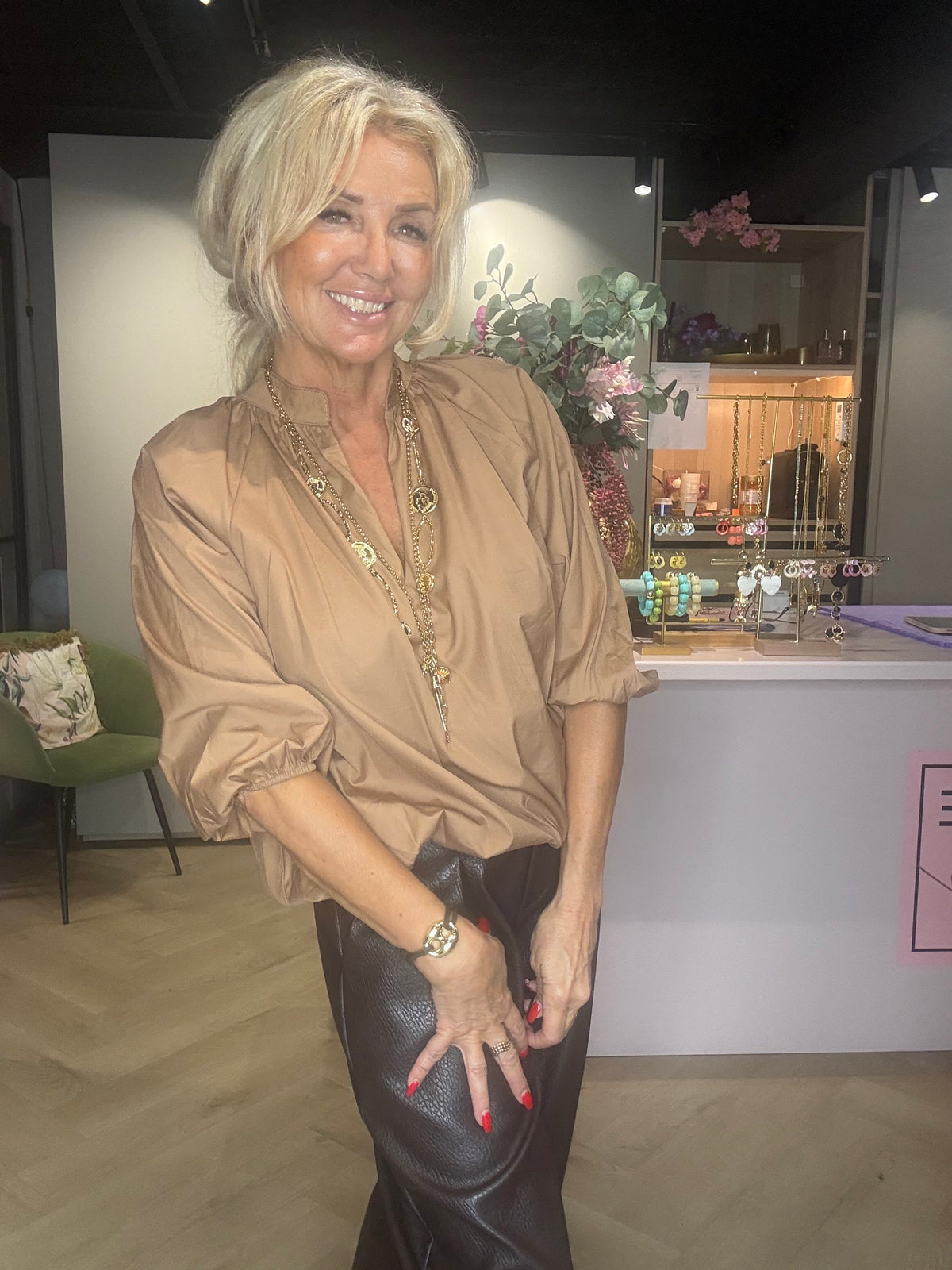 Bluse Camel Ballon