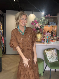 Blouse Broderie Bruin