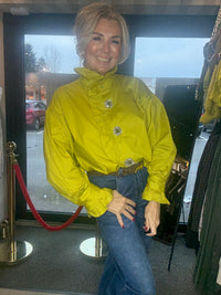 Blouse ruffle Lime Green