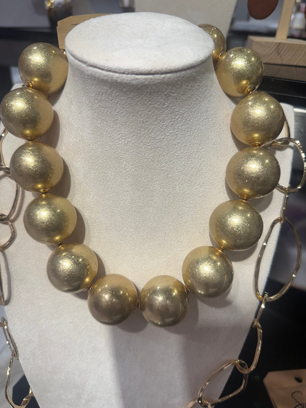 Ketting gouden bol groot