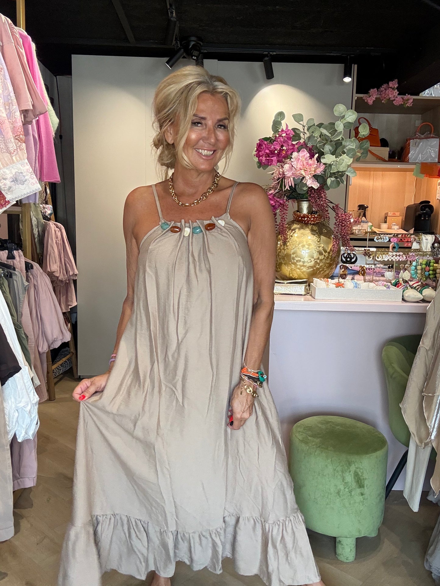 Jurk Jewel Taupe