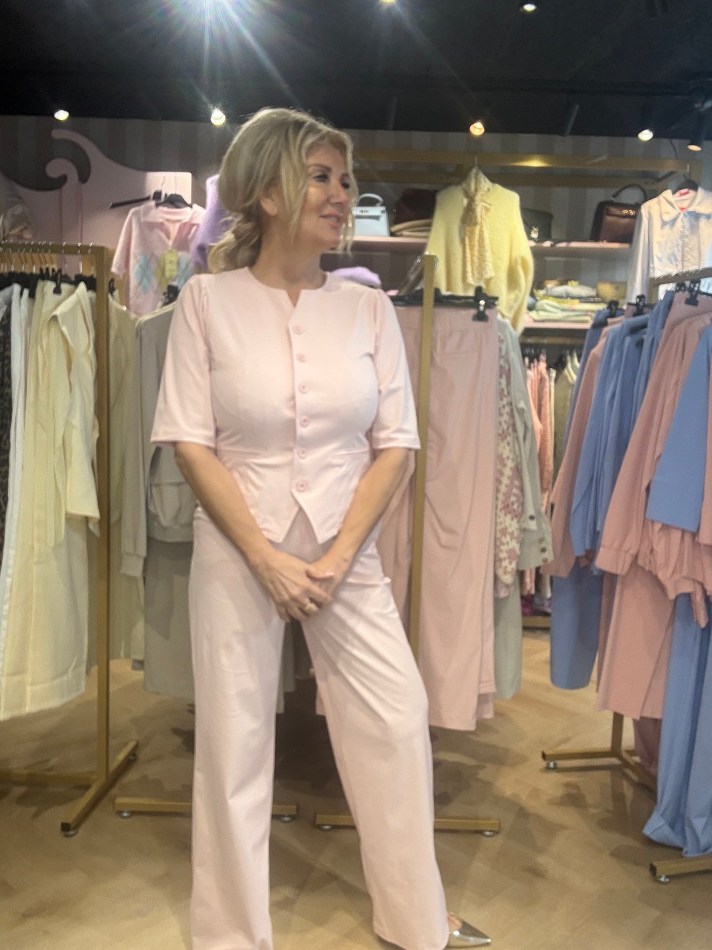 Triple Nine Blazer BLZ3912 Powder pink 🎀Gilet met mouw