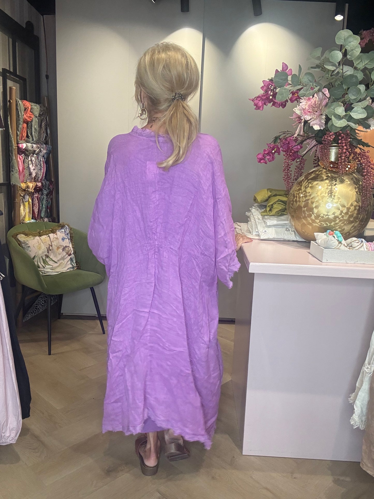 Kimono linnen Lila