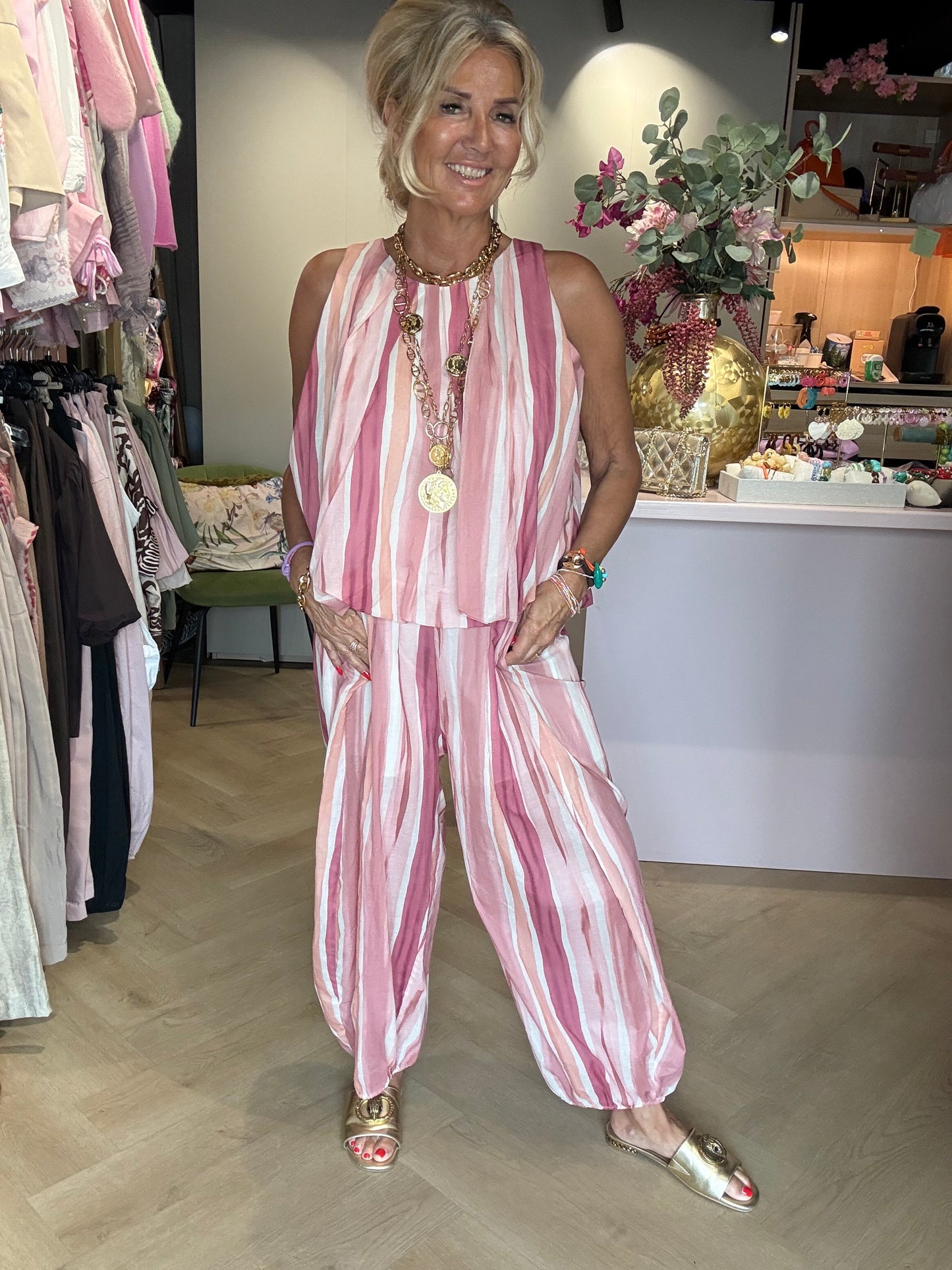 2 Delige set Streep dusty