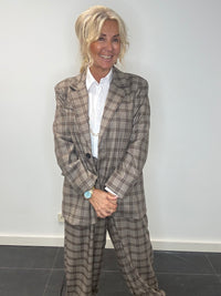 Colbert ruit bruin taupe