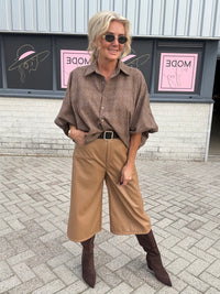 Bermuda-/culotte-shortsit, kamelinruskea Puh