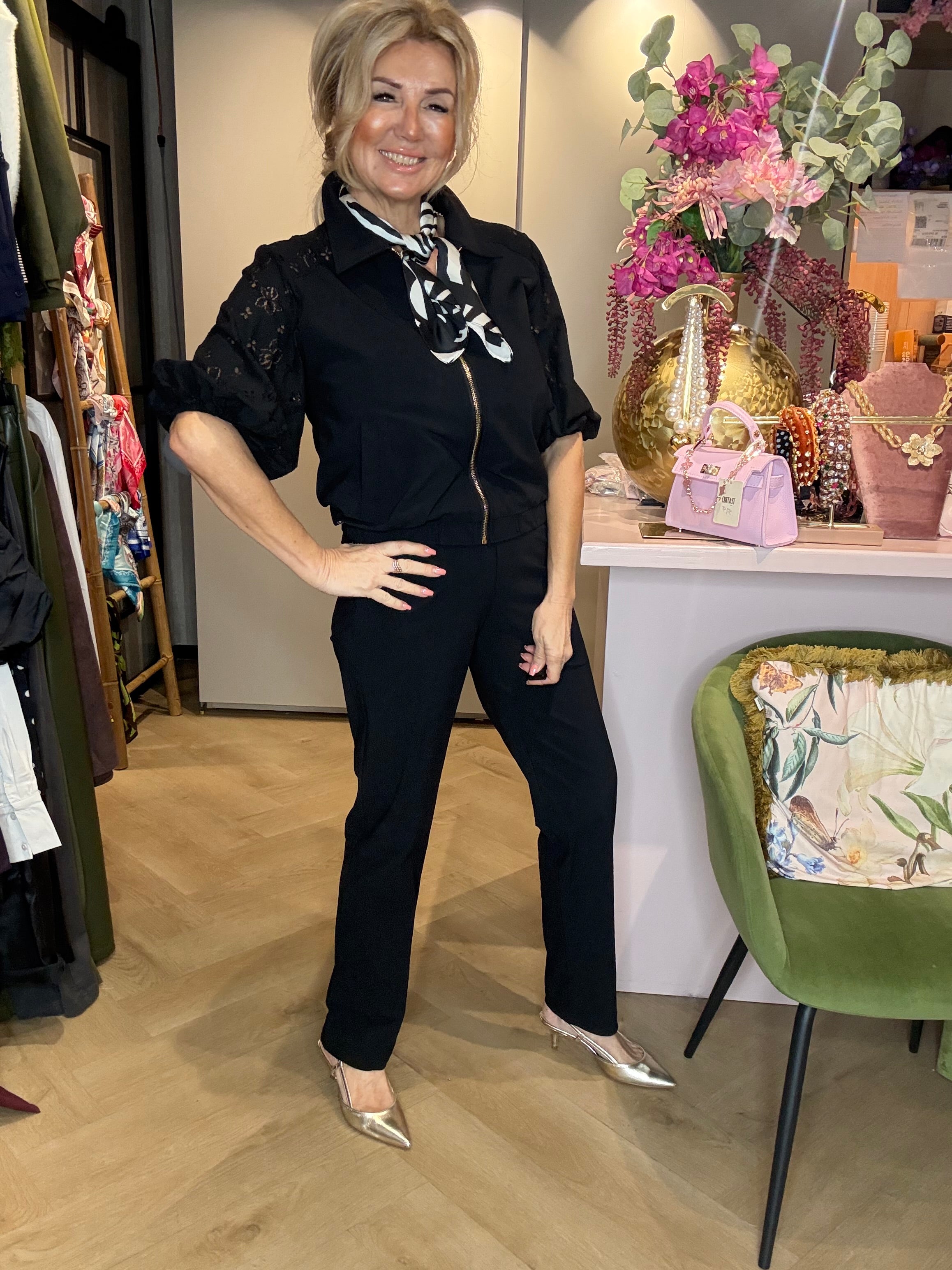 Triple Nine Travel broek BR2601-Straight Chinos Black