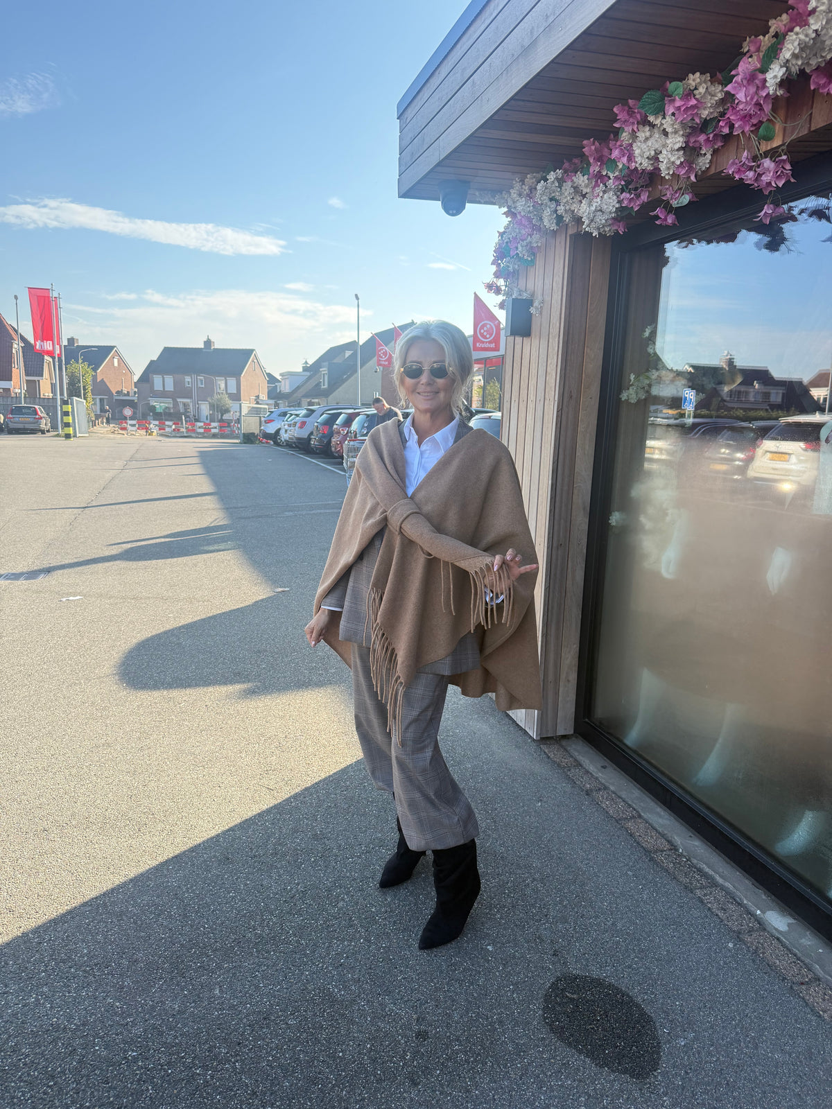 Poncho kamelfärgad