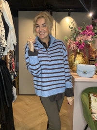 Trui het Schippertje Licht Blauw /Bruin