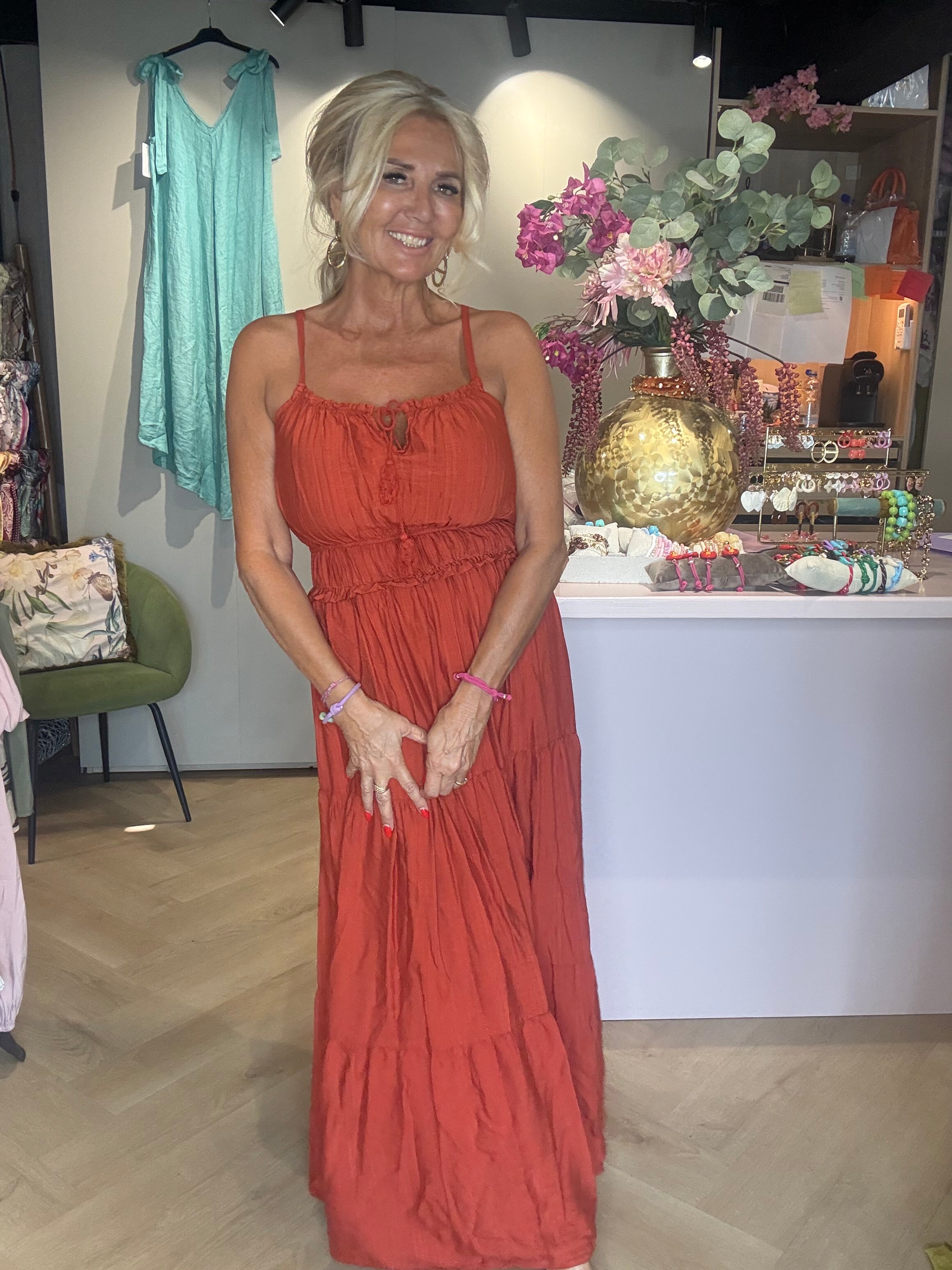 Vestido Joy marrón óxido