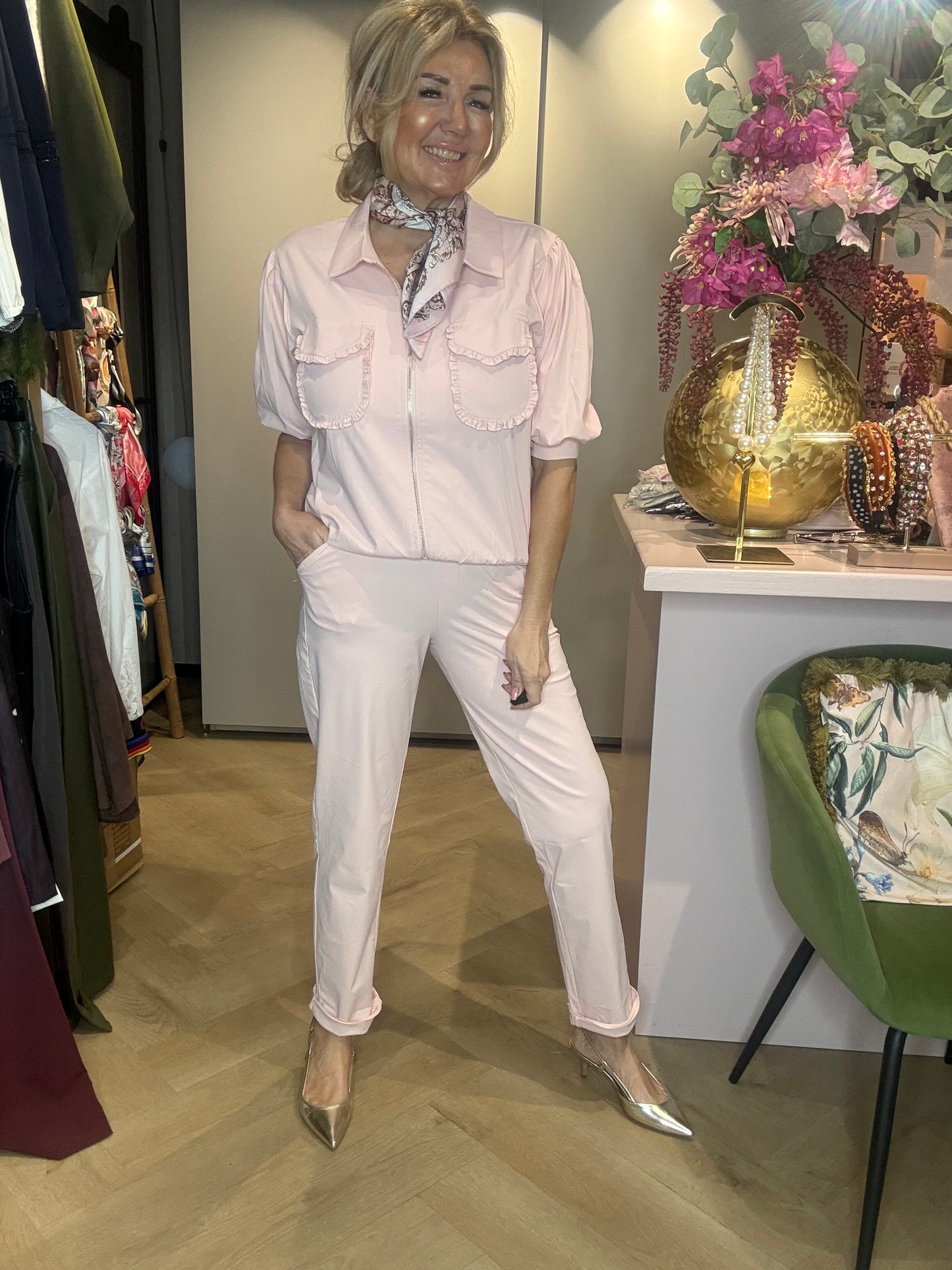 Triple Nine Travel Broek BR2601 – Straight Chinos ✨Poeder Rose