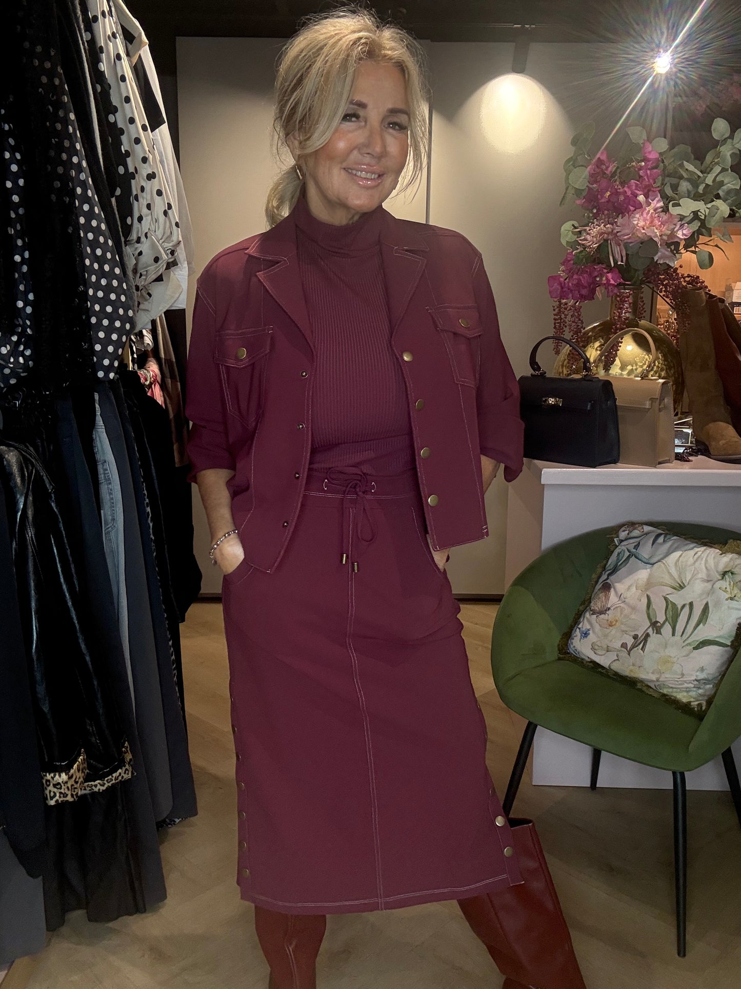 Mi Piace MP202681 Burgundy Bonded jasje