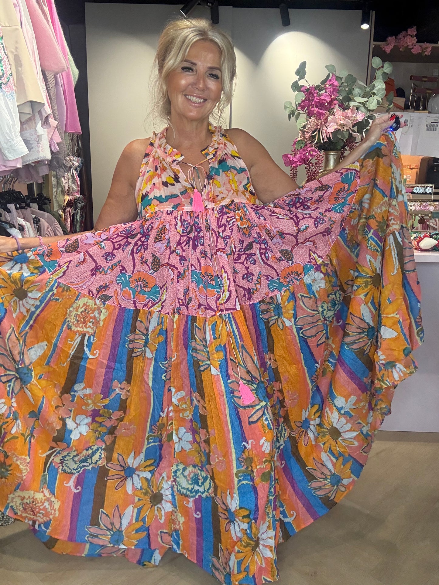 Klänning Boho Chique multifärgad