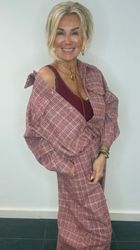 Jenny Ruit Burgundy bomber jacket