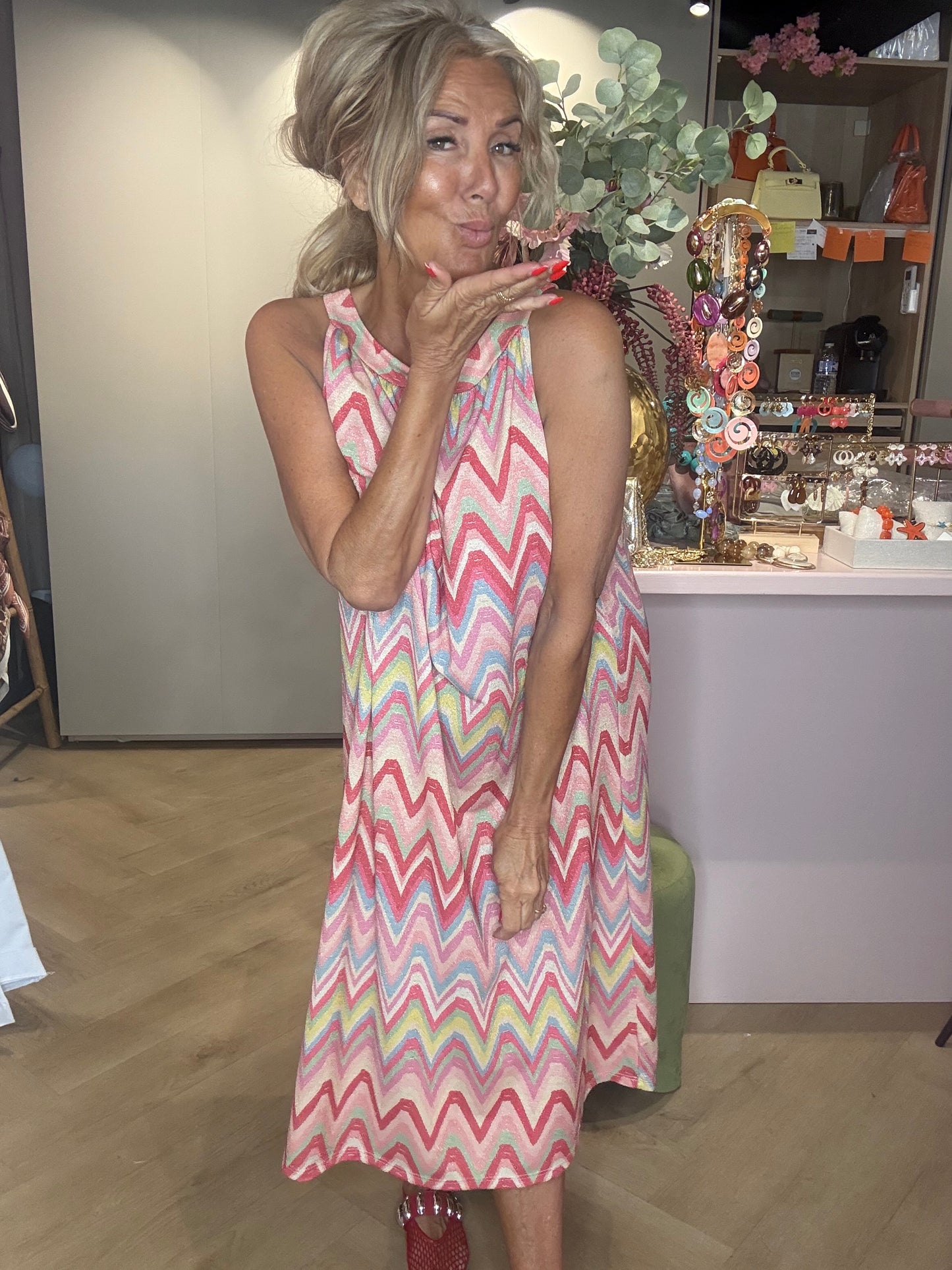 Jurk viscose Multicolor