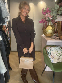 Triple Nine Dress JK51810 Cargo pockets Dark Brown