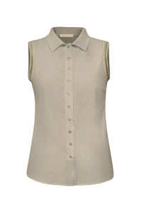 Triple Nine BLS5902 Blouse Cut sleeves Gold Bies Beige