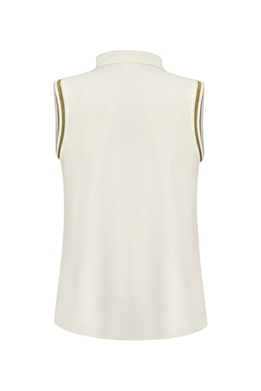 Triple Nine BLS5902 Bluse Korte ærmer Guld kant Kit