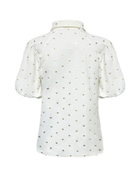 Blouse korte mouw Triple Nine Heart Print