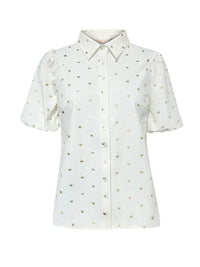 Blouse korte mouw Triple Nine Heart Print