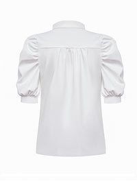 Blouse korte plof mouw Triple Nine BLS-5906 Wit