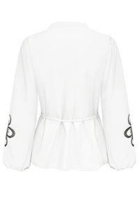 Triple Nine Blouse BLS5923  Broderie/Cord  Wit