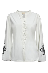 Triple Nine Blouse BLS5923  Broderie/Cord  Wit