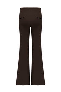 Triple Nine Broek Flared BR2301 Donker Bruin