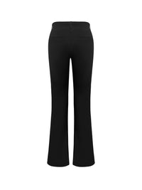 Triple Nine BR3002 Wide Leg Broek met Riem Zwart - achterkant