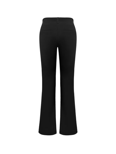 Triple Nine BR3002 Wide Leg Broek met Riem Zwart - achterkant