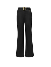 Triple Nine BR3002 Wide Leg Broek met Riem Zwart - voorkant