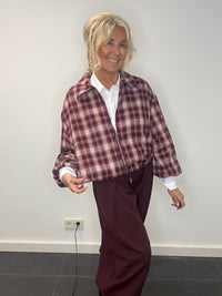 Blousonjacke Bordeaux Reißverschluss