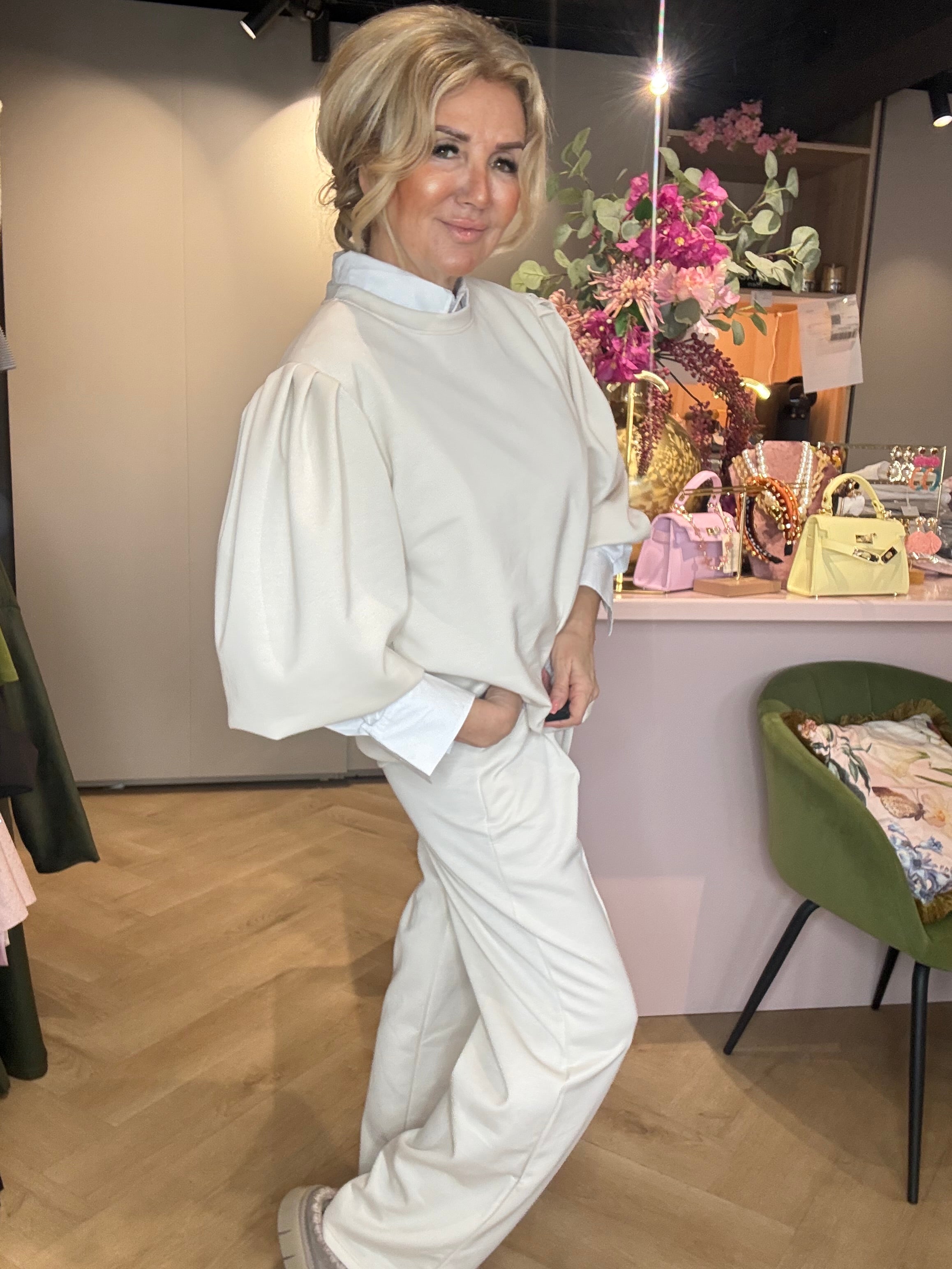 2 Delige Comfy set ballon crème