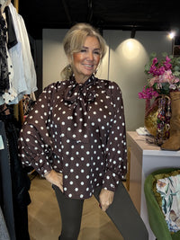 Blouse polkadot Bruin 🤎