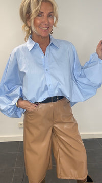 Bluse Emma lyseblå langermet