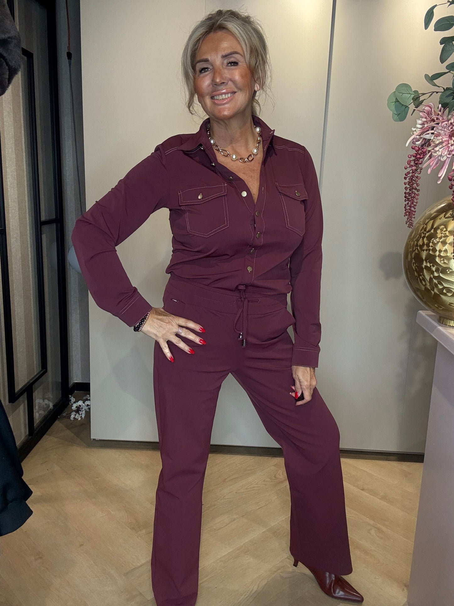 Mi Piace Blouse MP202730 Stitch Burgundy