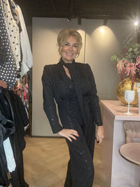 Jumpsuit Zwart Shine