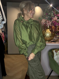 Blouse Matcha green Bow 👌