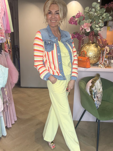 Jasje Jeans Streep Oranje Geel 🧡💛