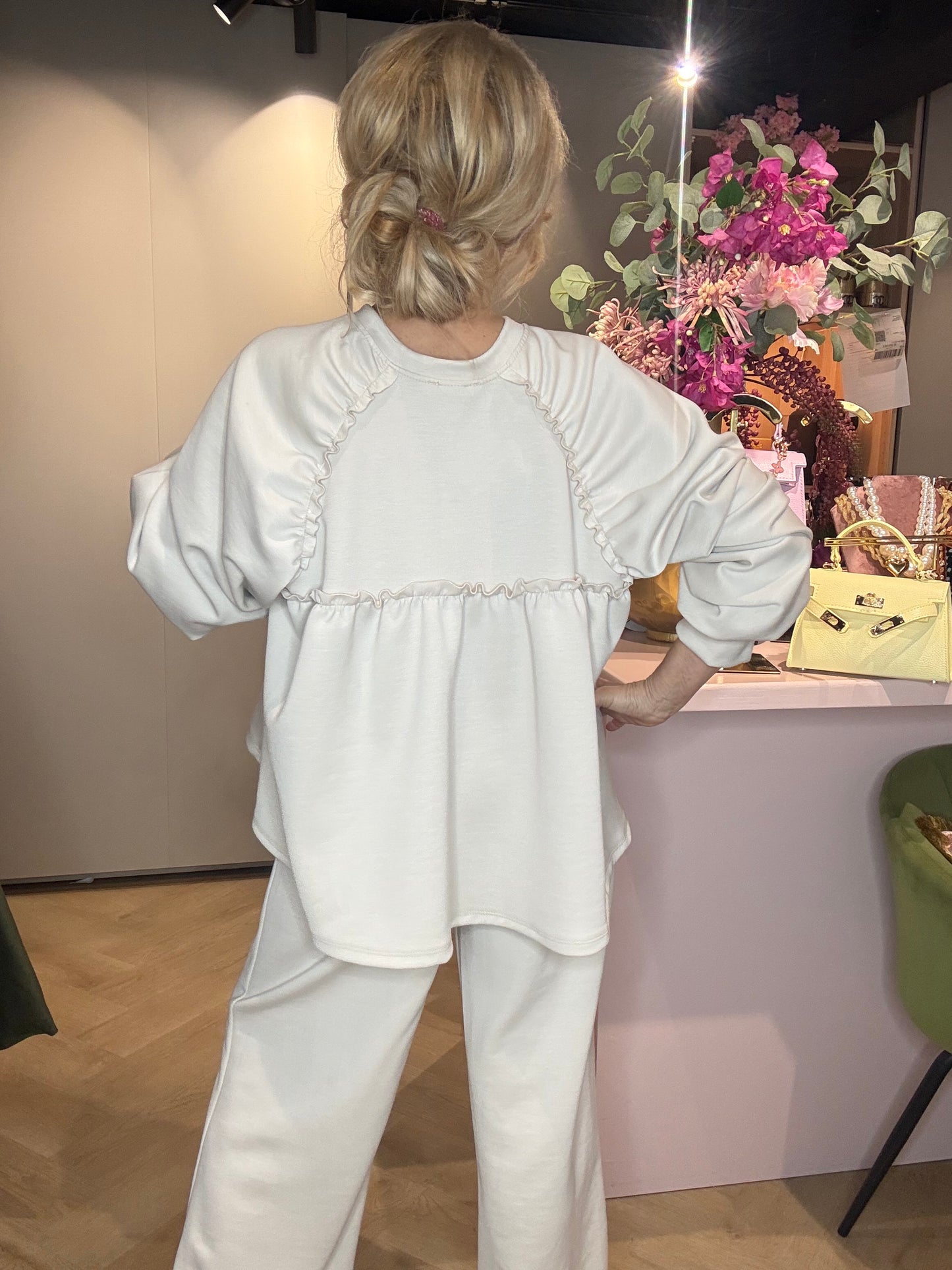 Tweedelige Set Pure Woman crème