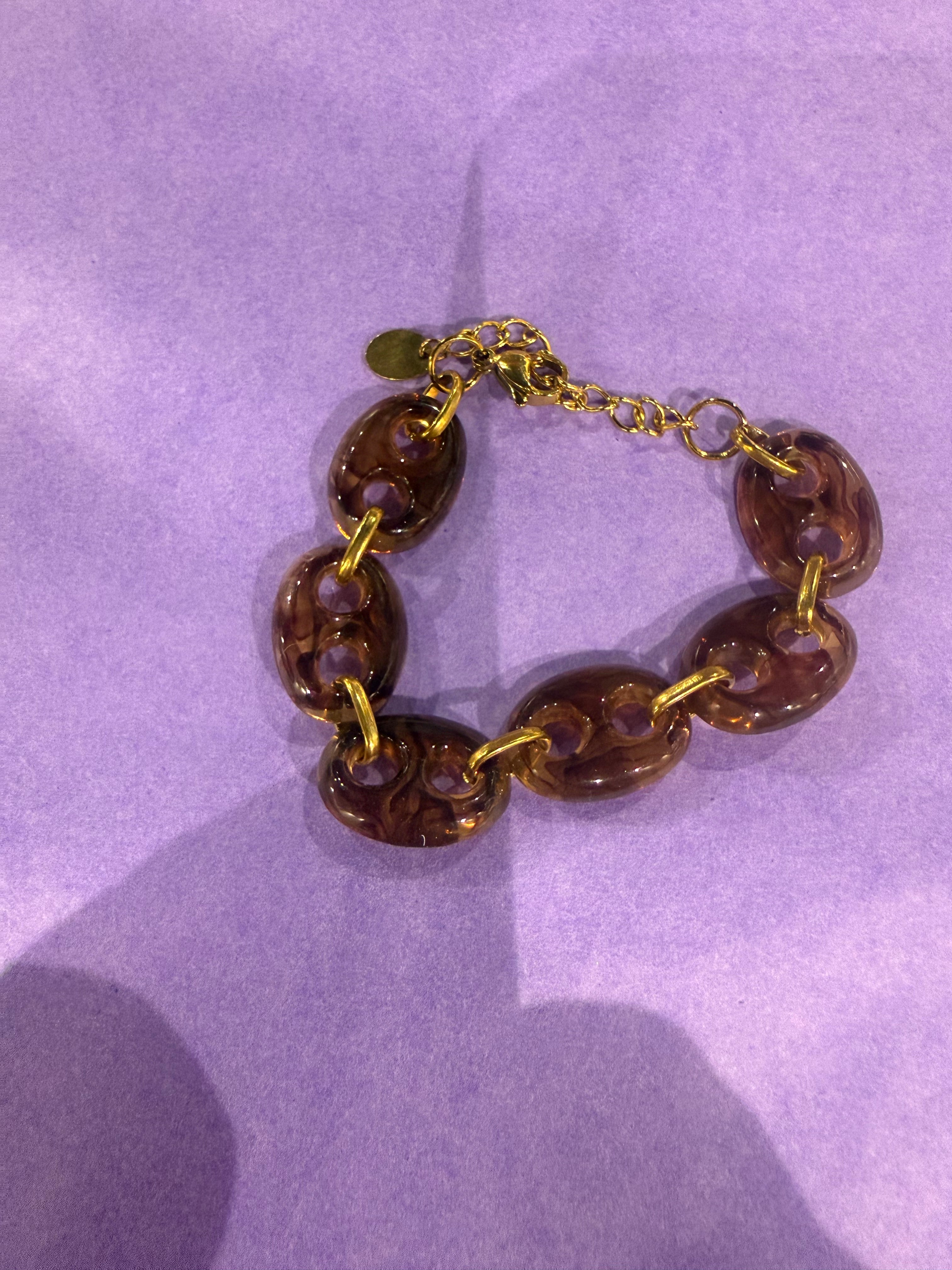 Pulsera estilo Ibiza marrón