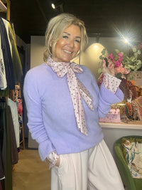 Alpaca trui Trompet mouw Lilla