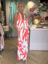 Retro Coral Dress