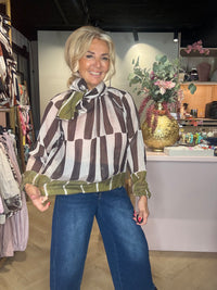 Blouse strik olive