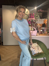 Jeans Broek Pearl en Strass Bleach