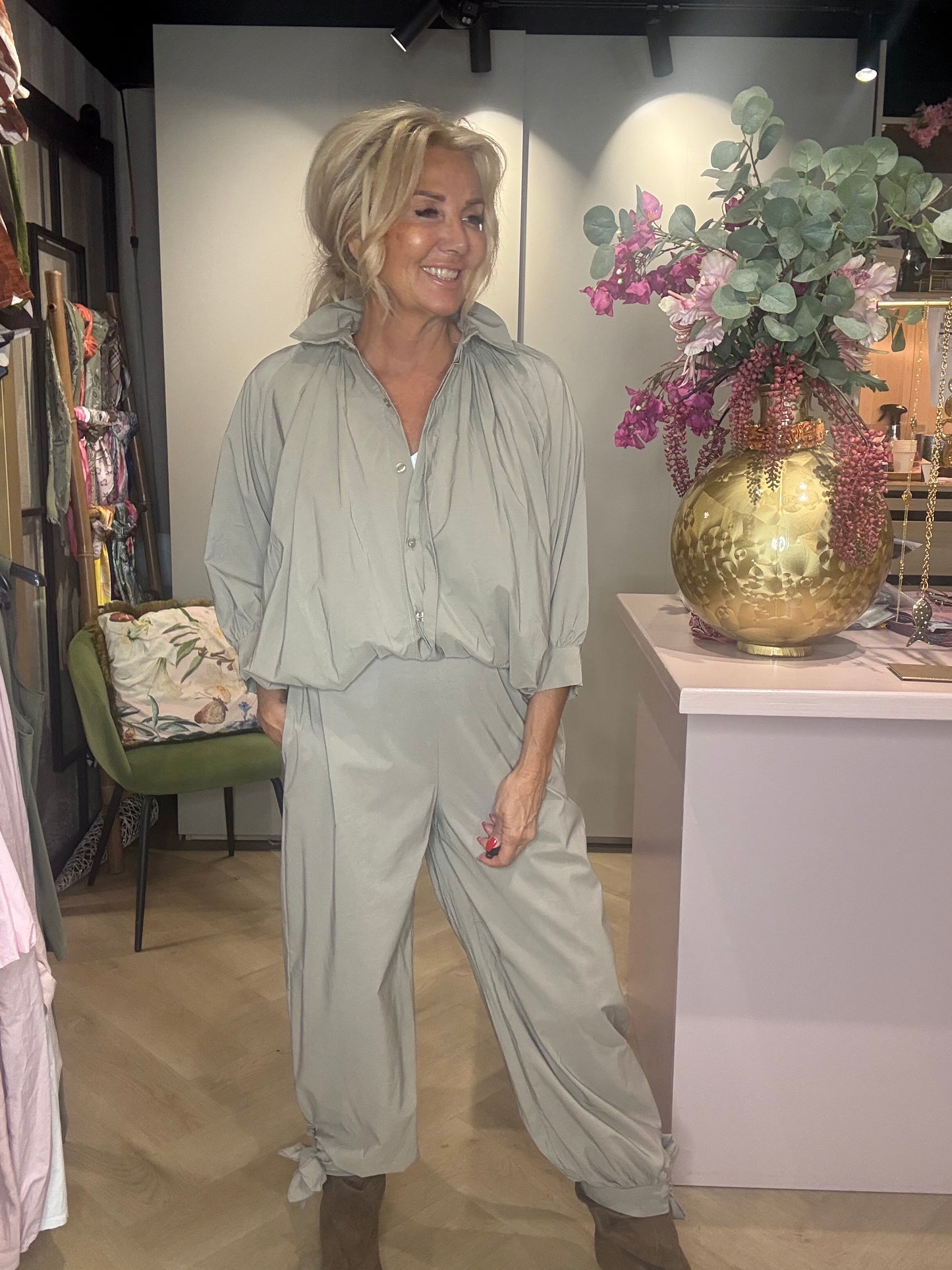 Bluse Jiss Salbeibeige