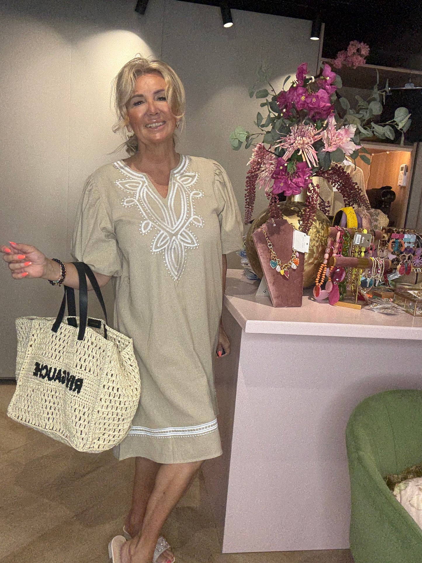 🌸 Jurk “Côte d’Amour” – Beige 🌸